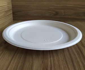 Assiettes biodégradables écologiques - Assiettes jetables rondes - Anti-fuite, assiettes blanches naturelles sans BPA, alternative au plastique - Product Image 2