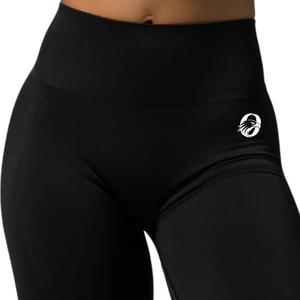 Pantalon évasé taille mi-haute noir pour femme, extensible, pour le sport, le fitness, le yoga, l'entraînement, tenue de sport confortable - Product Image 4