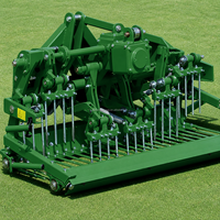 Aérateur de gazon profond monté sur tracteur de 1,6 m avec profondeur de travail de 275 mm pour greens de golf - Prix de dépôt