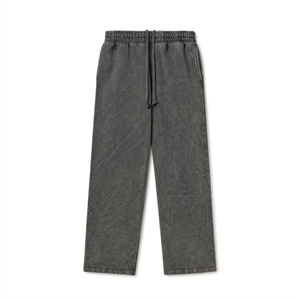 Custom Men's Lightweight 100% Cotton Loose <b>Flared</b> <b>Sweatpants</b> Solid Color Joggers Logo Print Mid Waist Casual Style Bootcut - Product Image 5