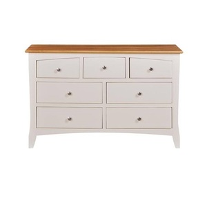 Coiffeuse de maquillage Vietnamienne moderne à 7 tiroirs LANCASTER RANGE en bois massif avec miroir éclairé pour chambre à coucher - Product Image 3