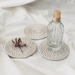 Sous-verres en rotin avec support, prix compétitif, sous-verres en bois vierges, accessoires de décoration pour boissons - Product Image 4