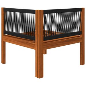 Set lounge modulare da giardino in legno di acacia a 4 pezzi con finitura color crema - Product Image 6