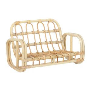 Canapé pour poupée en rotin de 18 pouces avec coussin moelleux, jouet pour tout-petits, vente chaude, haute qualité, prix abordable, vente directe d'usine en gros - Product Image 2