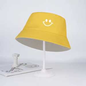 Unisex Adjustable Laminated Bucket <b>Hat</b> 3D Embroidery Solid Color 100% Cotton Canvas Breathable Casual Adult Spring <b>Summer</b> - Product Image 5