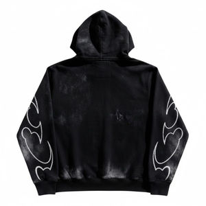 Sourcing en gros de sweats à capuche personnalisés en molleton 350 g/m² coupe ample pour les entreprises de mode américaines, broderie sur la poitrine, faible MOQ - Product Image 2