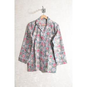 Conjunto de Pijama de Algodón Estampado Estilo Boho para Mujer, Ropa de Dormir Ligera para Dormir y Descansar - Product Image 2