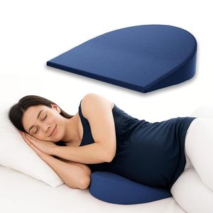 ARAAMI New 2025 Memory Foam Wedge <b>Pillow</b> for Maternity Belly Support and Back Knees Legs-Hotel Velvet Cover Black - Product Image 4