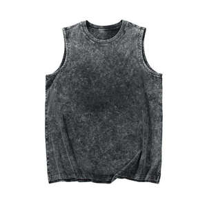 T-shirt sans manches unisexe en coton 100% tricoté, 270g, coupe oversize, personnalisable avec logo, respirant et à séchage rapide, pour homme et adolescent - Product Image 3