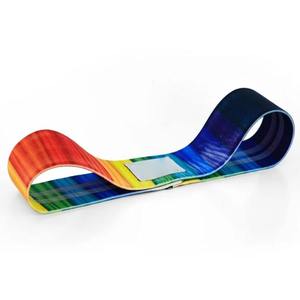 Bandes de Résistance en Tissu Arc-en-ciel en Gros, Logo Personnalisé, Patch Vierge, Bande Élastique Antidérapante pour Hanches, pour Entraînement en Salle de Sport et Fitness - Product Image 3