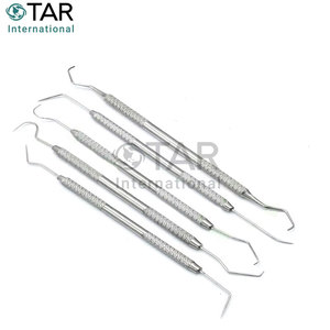 12 Piece Dental Probe Pick <b>Tool</b> Set Stainless Steel Scaler <b>Teeth</b> <b>Cleaning</b> Oral Hygiene Kit Medic Surgical Instruments - Product Image 4