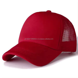 Vente en gros de casquette de camionneur en maille unisexe de haute qualité avec logo personnalisé à la mode 5 panneaux en mousse pour sports d'extérieur en toile quatre saisons - Product Image 1