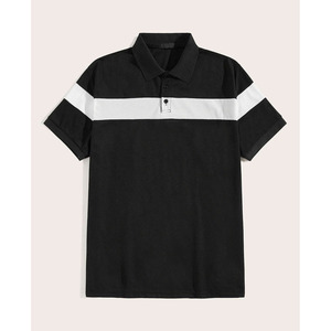 Camiseta de estilo casual urbano, holgada, transpirable, con diseño estampado y cuello alto para hombre, 100% algodón. - Product Image 1