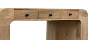 โต๊ะคอมพิวเตอร์ไม้จริงสไตล์ใหม่ปี 2026 พร้อมลิ้นชัก 3 ช่อง ดีไซน์มินิมอลสีครีม สำหรับห้องนอน แล็ปท็อป และโฮมออฟฟิศ - Product Image 4