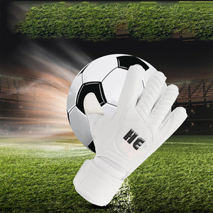 Gants de gardien de but de football extensibles en latex allemand de qualité supérieure, design personnalisé noir et blanc, coupe négative, latex allemand 3 mm - Product Image 5