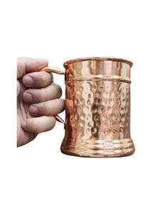 Hammered Copper Mug Vintage Style With Handle Drinkware <b>Large</b> Tanker Beer Mug By MHQ Traders PVT LTD - Product Image 4