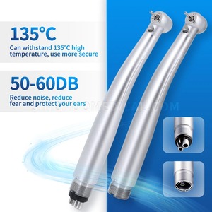 หัวกรอฟันความเร็วสูงแบบ LED พร้อมตลับลูกปืนเซรามิก ระบบฉีดน้ำสามทาง ปุ่มกด สำหรับทันตแพทย์ - Product Image 1