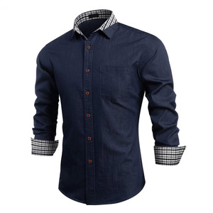 Camisa Casual de Manga Larga para Hombre, con Botones, Absorbente de Humedad, Transpirable, Ecológica, 100% Algodón, para Oficina, Fabricante - Product Image 5