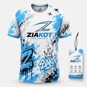 เสื้อยืด ZIAKOT รุ่นใหม่ ดีไซน์พิเศษสำหรับผู้ชาย สีเขียวเคลลี่ ขาว-ทอง สำหรับการแสดงออกทางกีฬา - Product Image 4