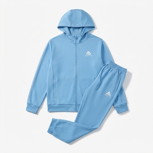 Survêtement Athlétique Personnalisé avec Logo pour Hommes – Veste à Col Montant Entièrement Zippée et Pantalon de Jogging – Vente en Gros B2B – Fabricant de Vêtements de Sport - Product Image 4