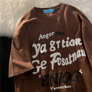 T-shirt pour homme surdimensionné en coton 100% doux, imprimé en 3D, style américain, mode unisexe, OEM personnalisé 2024 - Product Image 4
