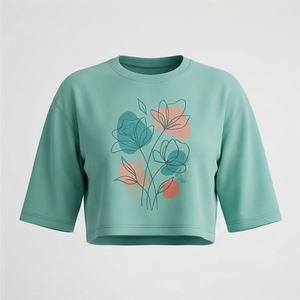 Nueva Llegada, Camisa de Oficina para Mujer, Primavera Otoño, Moda, Estampado Moderno, Vestido Informal para Dama, 240 g/m², 100% Algodón Satinado con Lentejuelas - Product Image 1