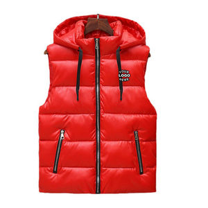 Wholesale Hooded <b>Vest</b> Private Label <b>Men</b> Hooded Puffer <b>Vest</b> Water Resistant <b>Vest</b> <b>for</b> US Brands Low MOQ - Product Image 5