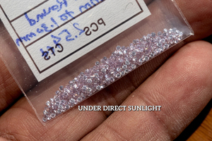 เพชรพลอยสีชมพูทรงกลมเจียระไนแบบขายส่ง CVD HPHT รับรองโดย IGI ความสะอาดระดับ VS VVS ขนาดเล็ก 2 มม. - Product Image 5