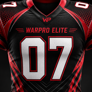 WARPRO Elite Men's American Football Uniform V-Neck Sublimated Jersey Short Sleeve Fitted Moisture Wicking All Season - Product Image 5
