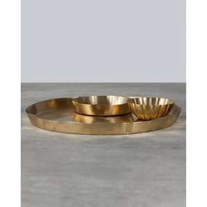 Lot de 2 bols à nourriture en métal de forme personnalisée, faits à la main, de grande taille, parfaits pour les événements de mariage, prix de gros - Product Image 1