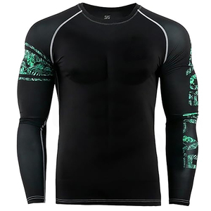 Camiseta Deportiva de Compresión de Manga Larga para Hombre, Diseño 2025, Logotipo Personalizado, Spandex/Poliéster, Secado Rápido, Transpirable, Protección UV - Product Image 1