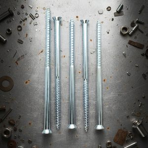 Vis à bois fraisée plate en acier au carbone de marque PDC, filetage grossier, filetage partiel, finition oxyde noir, métrique/pouce, classe 4 - Product Image 1