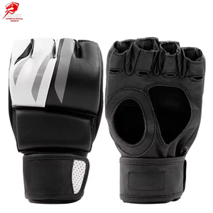 Gants d'entraînement en cuir personnalisés pour MMA et kickboxing, respirants, séchage rapide, fentes pour les doigts, fermeture auto-agrippante - Équipement de combat unisexe - Product Image 1