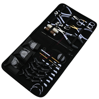 Kit d'outils professionnels pour extensions capillaires avec pinces à extensions, fils pour perruques, aiguilles à coudre, pinces de séparation, pinces de coiffage et peigne