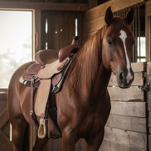 Selle Western artisanale de qualité supérieure |   Design en cuir durable |   Confort et performance pour la conduite sur sentier et à la ferme |   Ensemble d'équipement Premium 2026 - Product Image 2