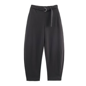 <b>Mens</b> wide leg Pu leather pants baggy style drawstring waist fashionable design modern streetwear casual outfit - Product Image 6