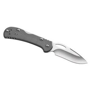 Couteaux de poche pliants gris argentés avec lame en acier inoxydable à pointe tombante, manche ergonomique en métal, trou pour le pouce, compact, EDC, pour l'extérieur - Product Image 4
