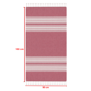 Toalla de playa Fouta con flecos, toalla de playa Hammam 100% algodón, toalla Fouta a rayas teñidas con hilo para uso en verano, fabricante indio. - Product Image 6