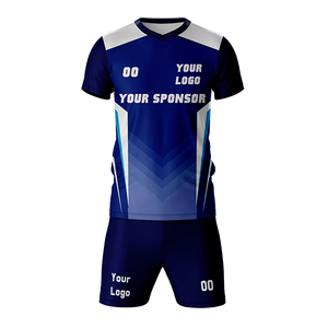 Ensemble de maillots de football personnalisés pour hommes, col en V, qualité supérieure, uniforme de football par sublimation, respirant, imperméable, séchage rapide, unisexe - Product Image 2