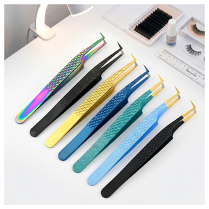 Salon Grade Lash Tweezers Eyelash Tweezer Volume Fan and Classic Lash Tweezers <b>Set</b> Eyelash Extension <b>Tool</b> for Lash Extension - Product Image 1