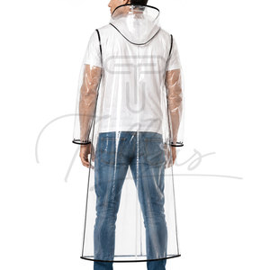 Veste de pluie imperméable légère et coupe-vent pour homme, avec capuche, pour activités de plein air, logo personnalisé, vente en gros - Product Image 3