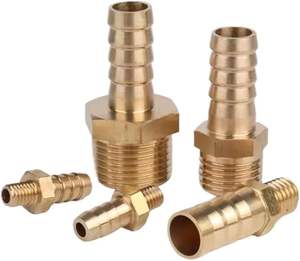 Raccords mâles en laiton pour tuyau, filetage BSPT, lisses, flexibles, personnalisables OEM pour applications liquides non corrosives (eau, huile, gaz) AOL - Product Image 3