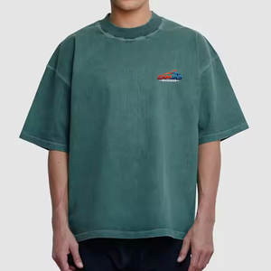 เสื้อยืดสตรีทแวร์ดีไซน์ล่าสุด ผ้าฝ้าย 100% เสื้อยืดโอเวอร์ไซส์ผู้ชาย สีพื้น ไซส์ผู้ใหญ่ ทรงหลวม พิมพ์ลาย เสื้อยืดโอเวอร์ไซส์สำหรับผู้ชาย - Product Image 1