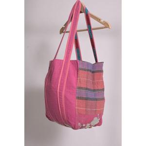 Bolso Tote Boho Kantha Hecho a Mano, Bolso de Algodón Indio Vintage, Suave, Ligero, Duradero, Reutilizable, Gran Capacidad, Ecológico, para Llevar Compras - Product Image 2