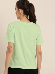 Élégant décontracté col rond manches courtes T-Shirt pour femmes personnalisé dames Jersey paillettes broderie pré-lavé 100% coton imprimé - Product Image 4