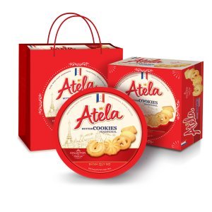 Libra Collection Butter Cookies – Elegant Gift Box for Family & Special Occasions Red Tin Box OEM ODM Factory - Product Image 1