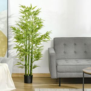 Albero di Bambù Artificiale da 1,5m, Pianta Decorativa in Vaso per Interni o Esterni - Product Image 2