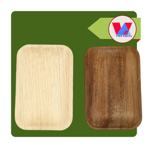 Platos cuadrados compostables de hoja de palma de Vietnam, 25x25cm, platos desechables sostenibles, resistentes, vajilla ecológica para eventos y barbacoas. - Product Image 1
