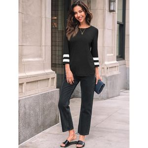 2025 2025, Túnica informal de negocios a la moda para mujer, blusas de talla libre, camisas de manga larga de longitud 3/4, trajes de Primavera de seda hechos - Product Image 3