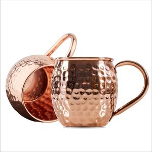 Hammered Copper <b>Moscow</b> <b>Mule</b> Mug Set Round Vintage Style Metal Drinkware Party Use All Occasions Home Use Drink Serving Mug - Product Image 1